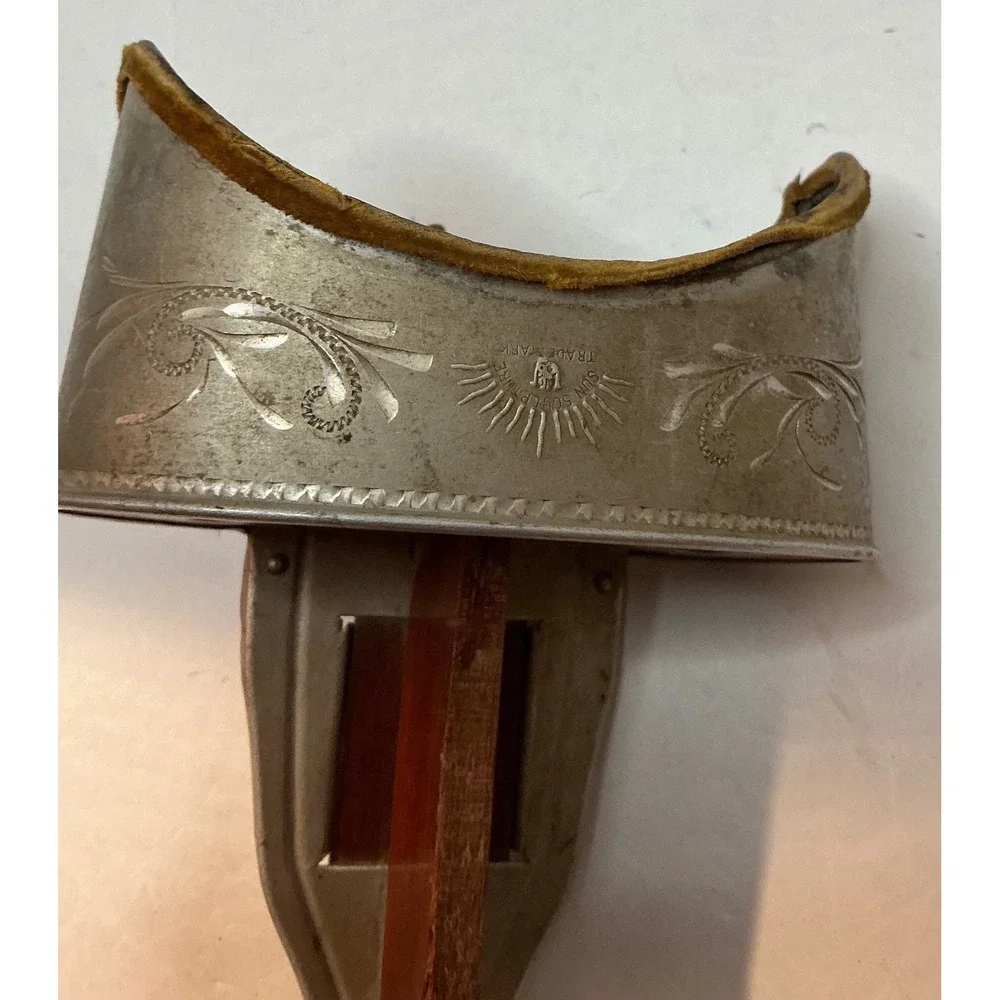 Vintage Stereoscope Viewer Wood Metal Ornate Etched Hood Antique Style‎